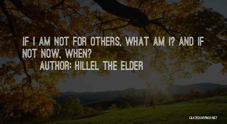 Hillel The Elder Quotes: If I Am Not For Others, What Am I? And If Not Now, When?