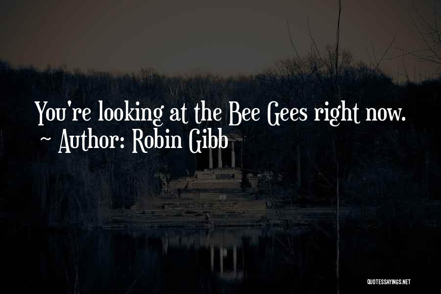 Robin Gibb Quotes: You're Looking At The Bee Gees Right Now.