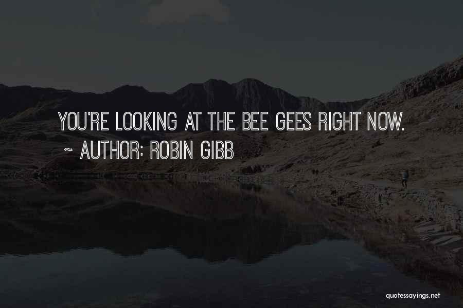 Robin Gibb Quotes: You're Looking At The Bee Gees Right Now.