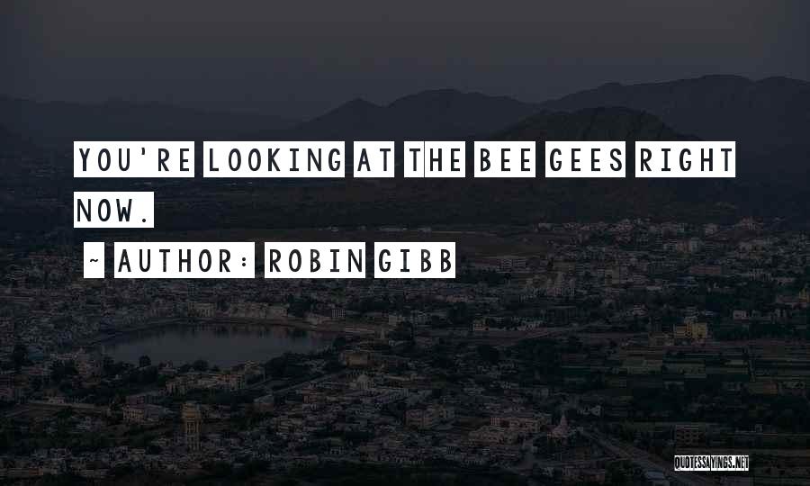 Robin Gibb Quotes: You're Looking At The Bee Gees Right Now.