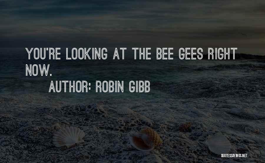 Robin Gibb Quotes: You're Looking At The Bee Gees Right Now.