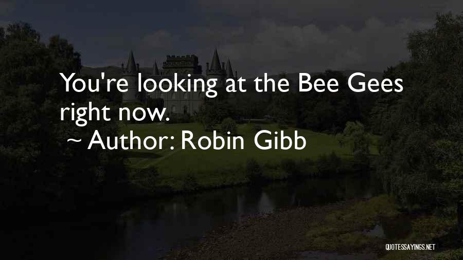 Robin Gibb Quotes: You're Looking At The Bee Gees Right Now.