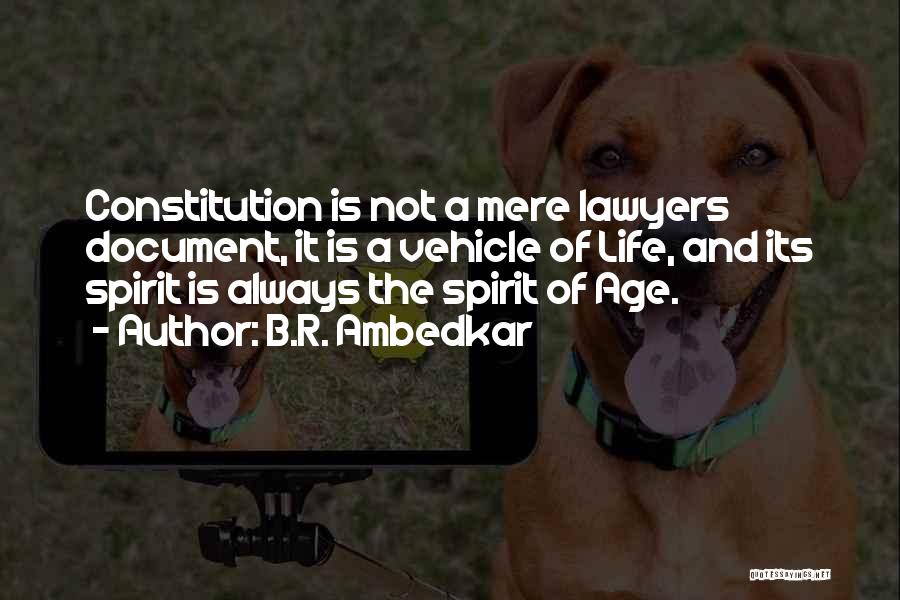 B.R. Ambedkar Quotes: Constitution Is Not A Mere Lawyers Document, It Is A Vehicle Of Life, And Its Spirit Is Always The Spirit