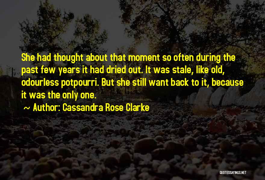 Cassandra Rose Clarke Quotes: She Had Thought About That Moment So Often During The Past Few Years It Had Dried Out. It Was Stale,