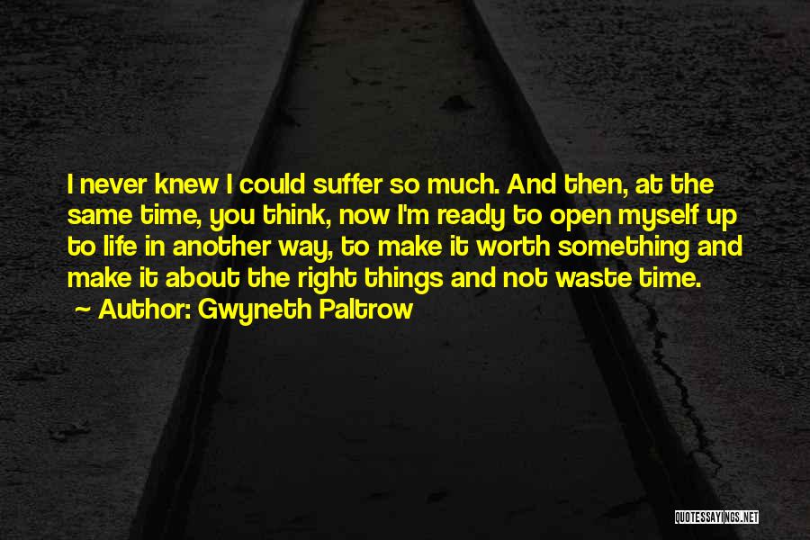 Gwyneth Paltrow Quotes: I Never Knew I Could Suffer So Much. And Then, At The Same Time, You Think, Now I'm Ready To