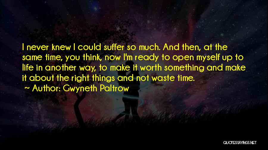 Gwyneth Paltrow Quotes: I Never Knew I Could Suffer So Much. And Then, At The Same Time, You Think, Now I'm Ready To