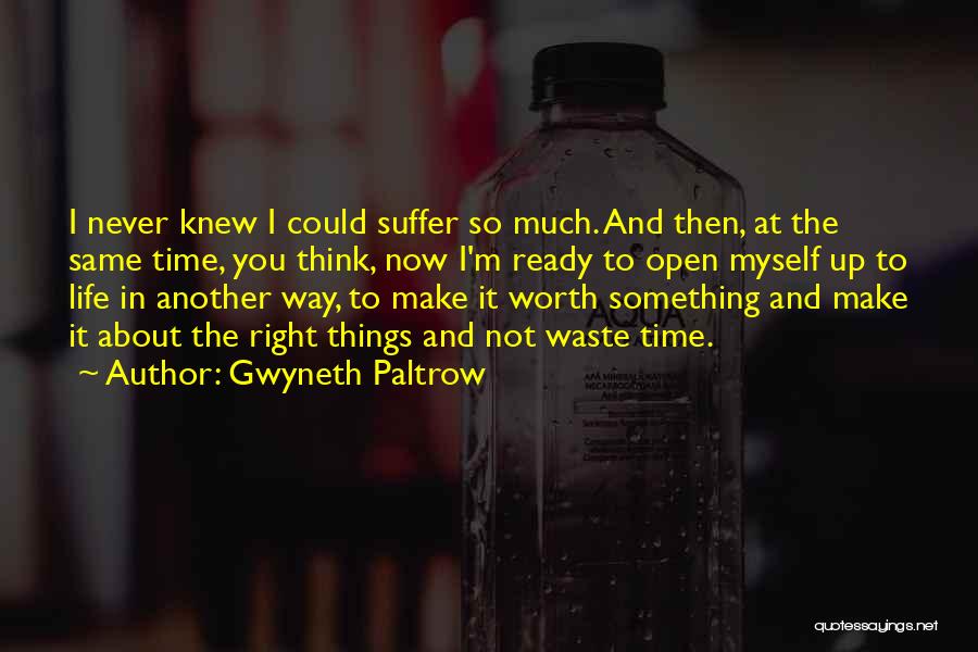 Gwyneth Paltrow Quotes: I Never Knew I Could Suffer So Much. And Then, At The Same Time, You Think, Now I'm Ready To