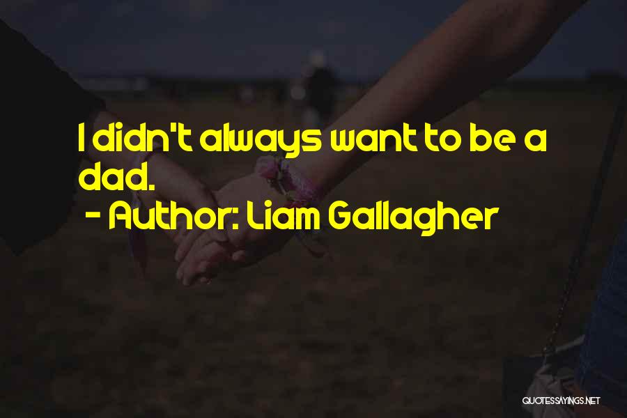 Liam Gallagher Quotes: I Didn't Always Want To Be A Dad.