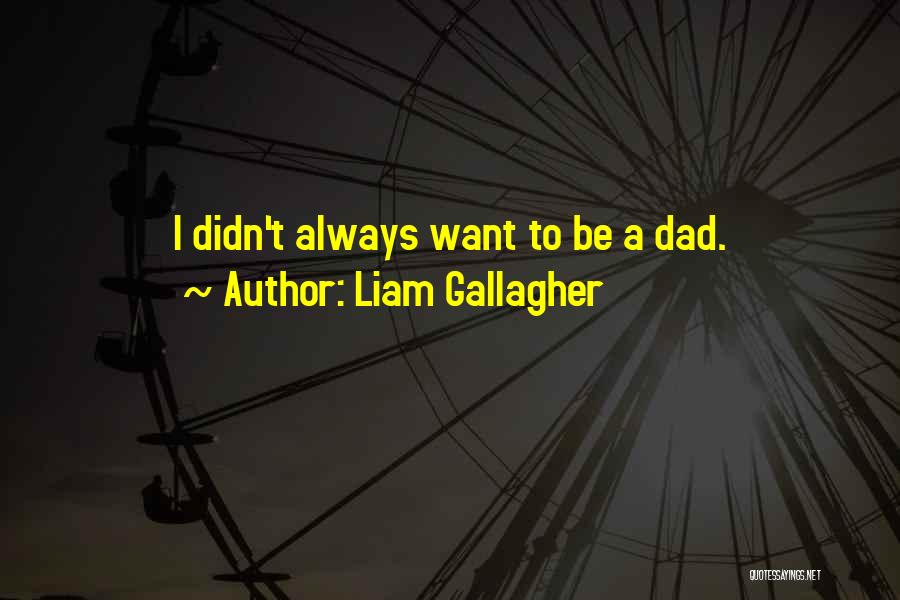 Liam Gallagher Quotes: I Didn't Always Want To Be A Dad.