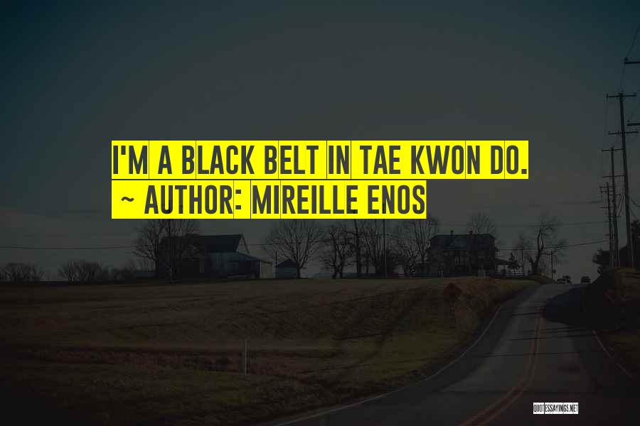 Mireille Enos Quotes: I'm A Black Belt In Tae Kwon Do.