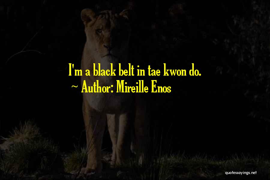 Mireille Enos Quotes: I'm A Black Belt In Tae Kwon Do.