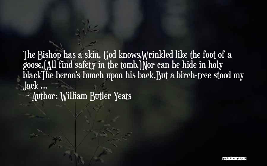 William Butler Yeats Quotes: The Bishop Has A Skin, God Knows,wrinkled Like The Foot Of A Goose,(all Find Safety In The Tomb.)nor Can He