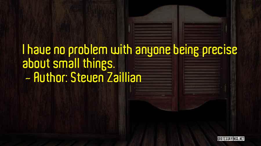 Steven Zaillian Quotes: I Have No Problem With Anyone Being Precise About Small Things.