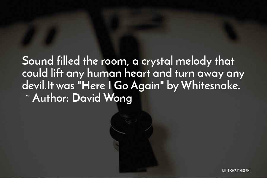 David Wong Quotes: Sound Filled The Room, A Crystal Melody That Could Lift Any Human Heart And Turn Away Any Devil.it Was Here