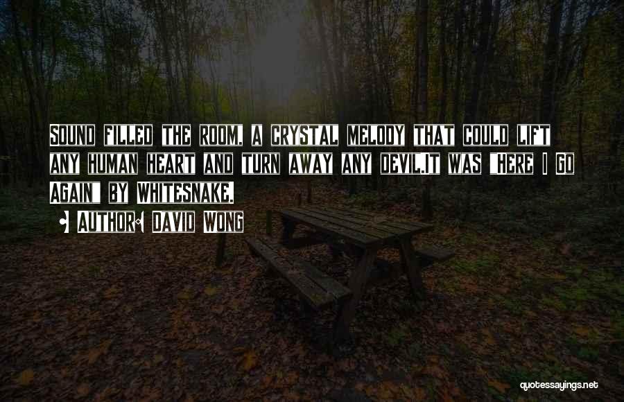 David Wong Quotes: Sound Filled The Room, A Crystal Melody That Could Lift Any Human Heart And Turn Away Any Devil.it Was Here