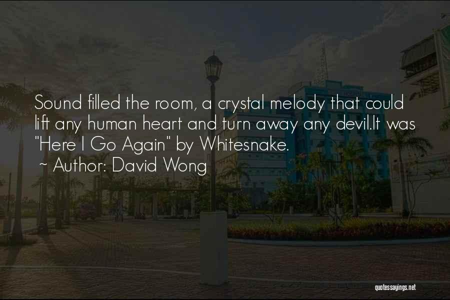 David Wong Quotes: Sound Filled The Room, A Crystal Melody That Could Lift Any Human Heart And Turn Away Any Devil.it Was Here