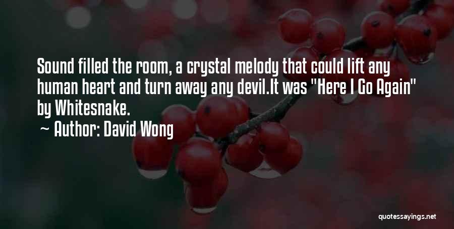 David Wong Quotes: Sound Filled The Room, A Crystal Melody That Could Lift Any Human Heart And Turn Away Any Devil.it Was Here