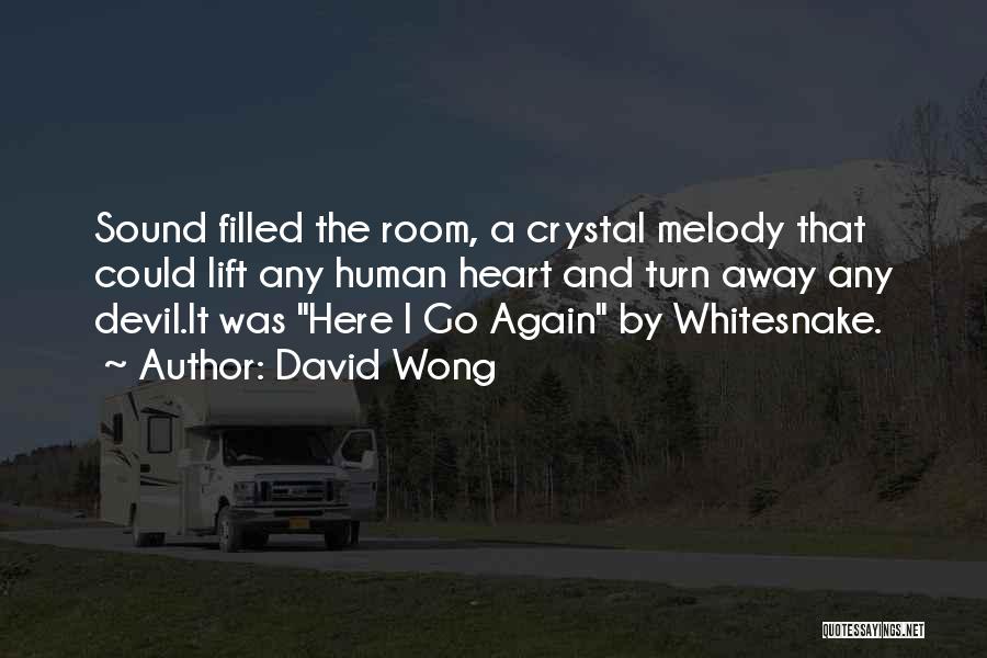 David Wong Quotes: Sound Filled The Room, A Crystal Melody That Could Lift Any Human Heart And Turn Away Any Devil.it Was Here