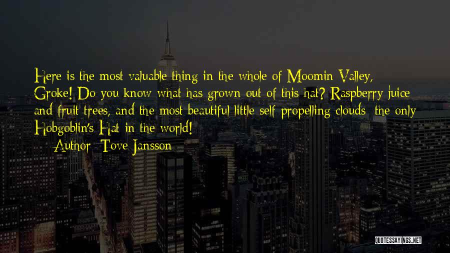 Tove Jansson Quotes: Here Is The Most Valuable Thing In The Whole Of Moomin Valley, Groke! Do You Know What Has Grown Out