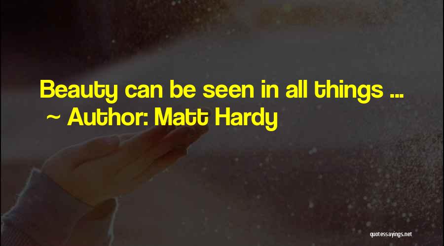 Matt Hardy Quotes: Beauty Can Be Seen In All Things ...