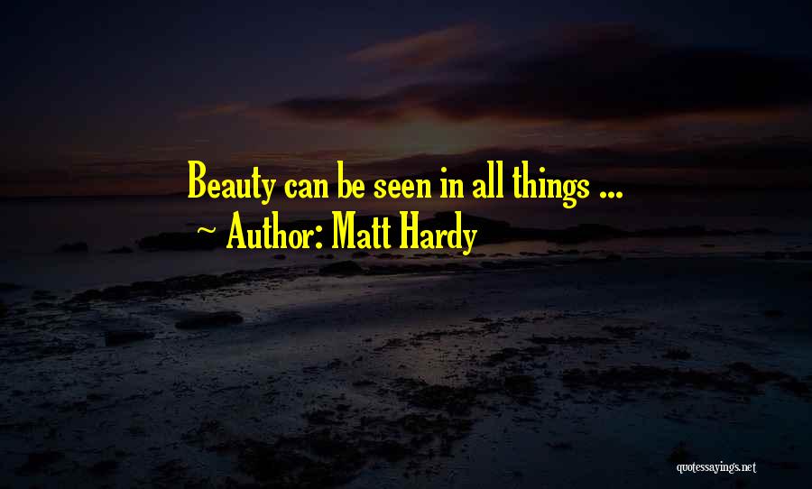 Matt Hardy Quotes: Beauty Can Be Seen In All Things ...