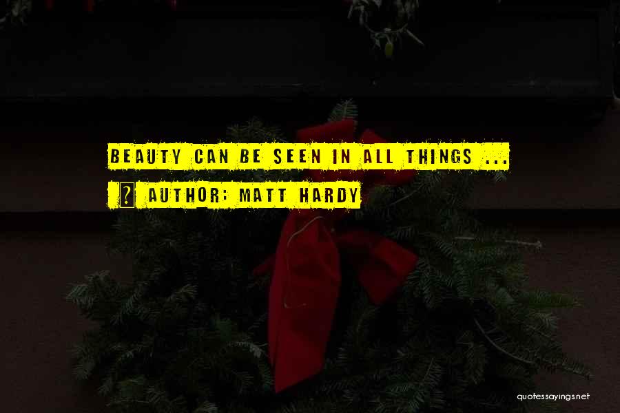 Matt Hardy Quotes: Beauty Can Be Seen In All Things ...