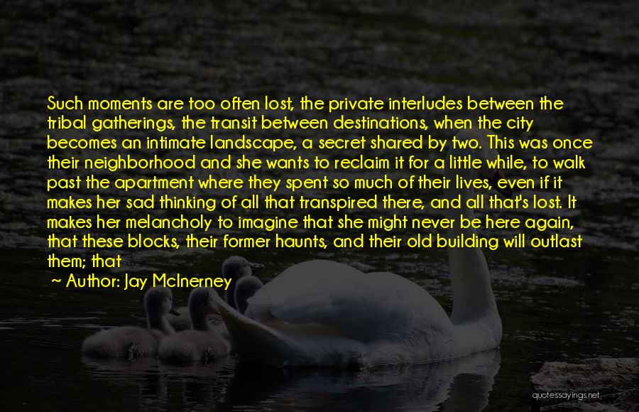 Jay McInerney Quotes: Such Moments Are Too Often Lost, The Private Interludes Between The Tribal Gatherings, The Transit Between Destinations, When The City
