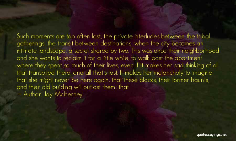 Jay McInerney Quotes: Such Moments Are Too Often Lost, The Private Interludes Between The Tribal Gatherings, The Transit Between Destinations, When The City