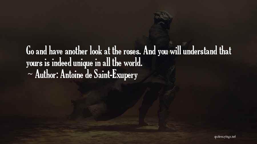 Antoine De Saint-Exupery Quotes: Go And Have Another Look At The Roses. And You Will Understand That Yours Is Indeed Unique In All The