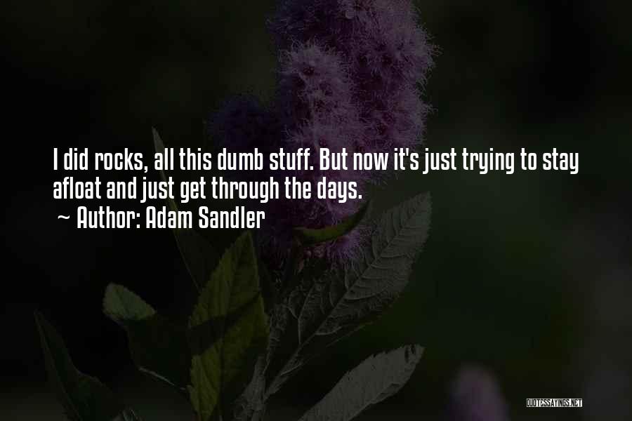 Adam Sandler Quotes: I Did Rocks, All This Dumb Stuff. But Now It's Just Trying To Stay Afloat And Just Get Through The