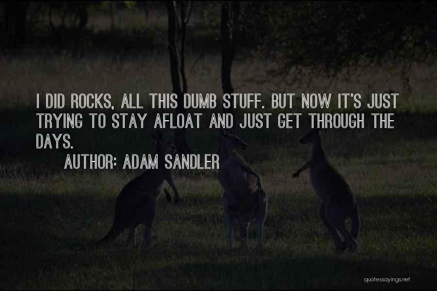 Adam Sandler Quotes: I Did Rocks, All This Dumb Stuff. But Now It's Just Trying To Stay Afloat And Just Get Through The