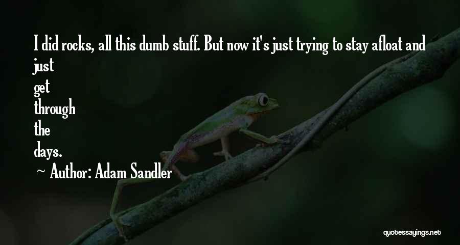 Adam Sandler Quotes: I Did Rocks, All This Dumb Stuff. But Now It's Just Trying To Stay Afloat And Just Get Through The