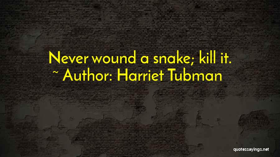Harriet Tubman Quotes: Never Wound A Snake; Kill It.