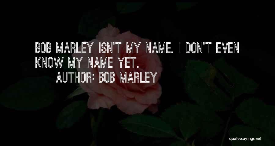 Bob Marley Quotes: Bob Marley Isn't My Name. I Don't Even Know My Name Yet.