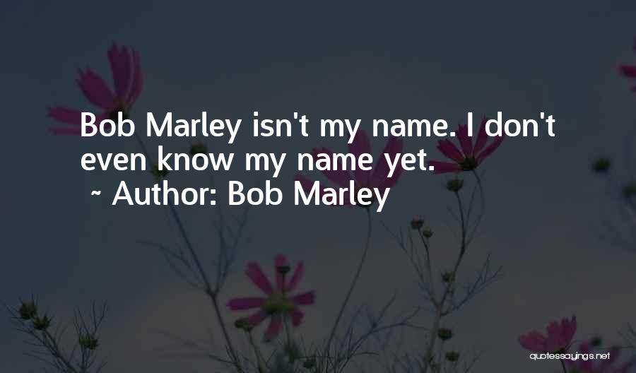 Bob Marley Quotes: Bob Marley Isn't My Name. I Don't Even Know My Name Yet.