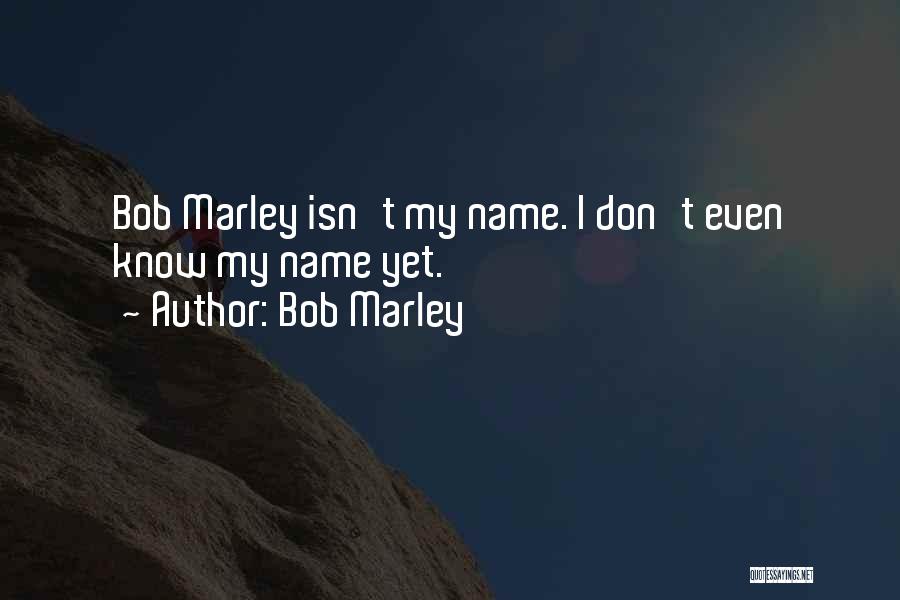 Bob Marley Quotes: Bob Marley Isn't My Name. I Don't Even Know My Name Yet.