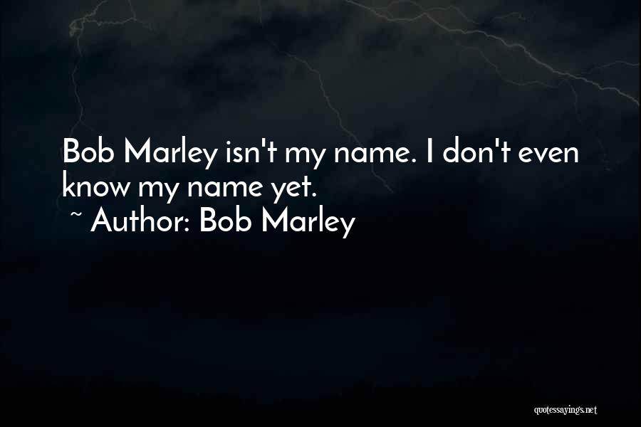 Bob Marley Quotes: Bob Marley Isn't My Name. I Don't Even Know My Name Yet.