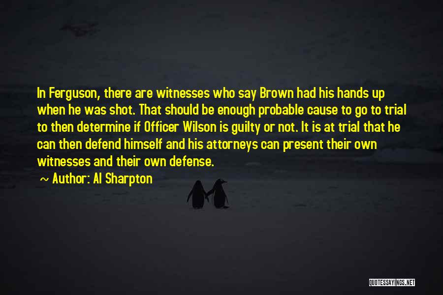 Al Sharpton Quotes: In Ferguson, There Are Witnesses Who Say Brown Had His Hands Up When He Was Shot. That Should Be Enough