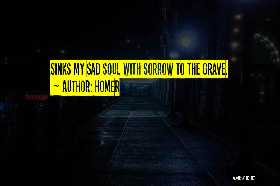 Homer Quotes: Sinks My Sad Soul With Sorrow To The Grave.