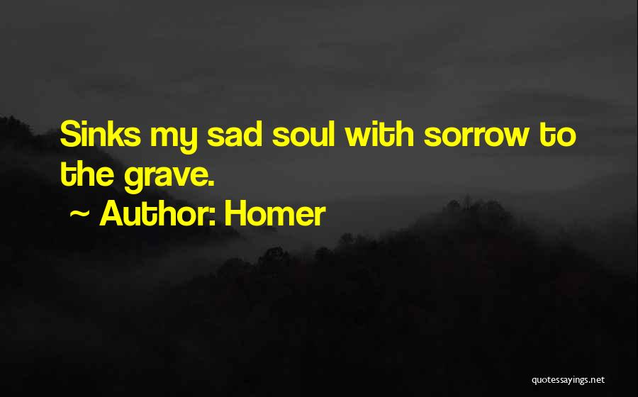 Homer Quotes: Sinks My Sad Soul With Sorrow To The Grave.