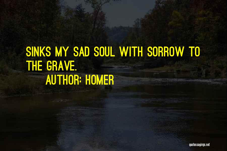 Homer Quotes: Sinks My Sad Soul With Sorrow To The Grave.