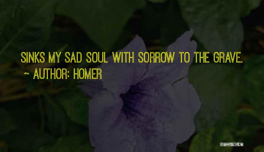 Homer Quotes: Sinks My Sad Soul With Sorrow To The Grave.