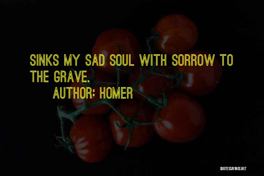 Homer Quotes: Sinks My Sad Soul With Sorrow To The Grave.