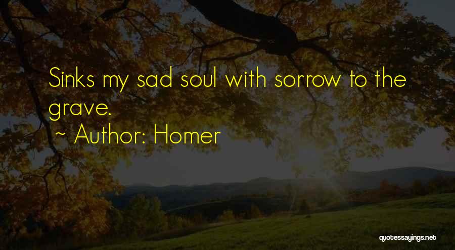 Homer Quotes: Sinks My Sad Soul With Sorrow To The Grave.