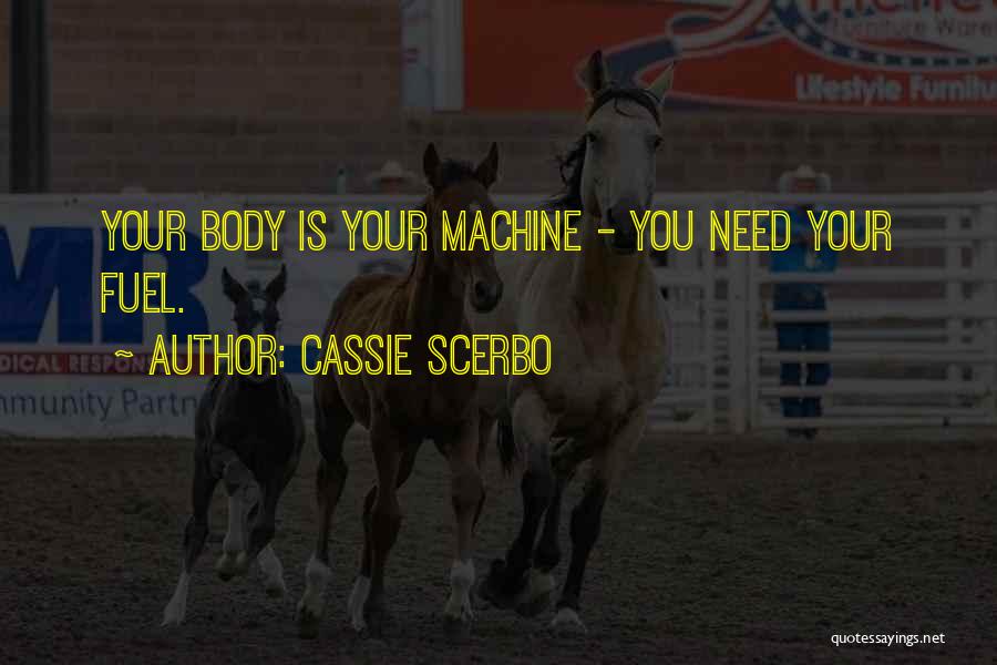 Cassie Scerbo Quotes: Your Body Is Your Machine - You Need Your Fuel.