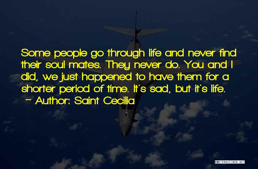 Saint Cecilia Quotes: Some People Go Through Life And Never Find Their Soul Mates. They Never Do. You And I Did, We Just