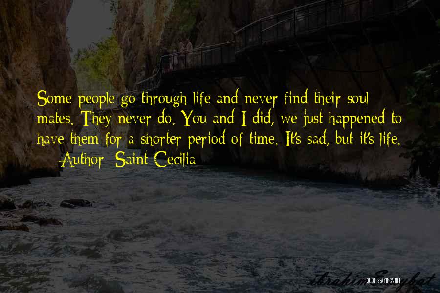 Saint Cecilia Quotes: Some People Go Through Life And Never Find Their Soul Mates. They Never Do. You And I Did, We Just