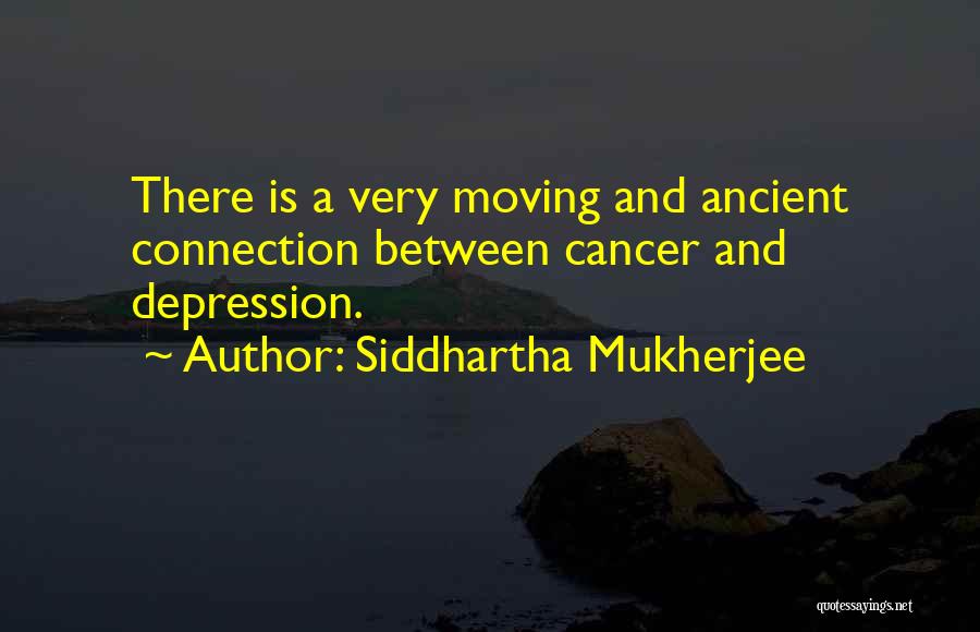 Siddhartha Mukherjee Quotes: There Is A Very Moving And Ancient Connection Between Cancer And Depression.
