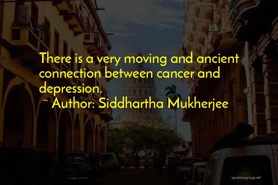 Siddhartha Mukherjee Quotes: There Is A Very Moving And Ancient Connection Between Cancer And Depression.