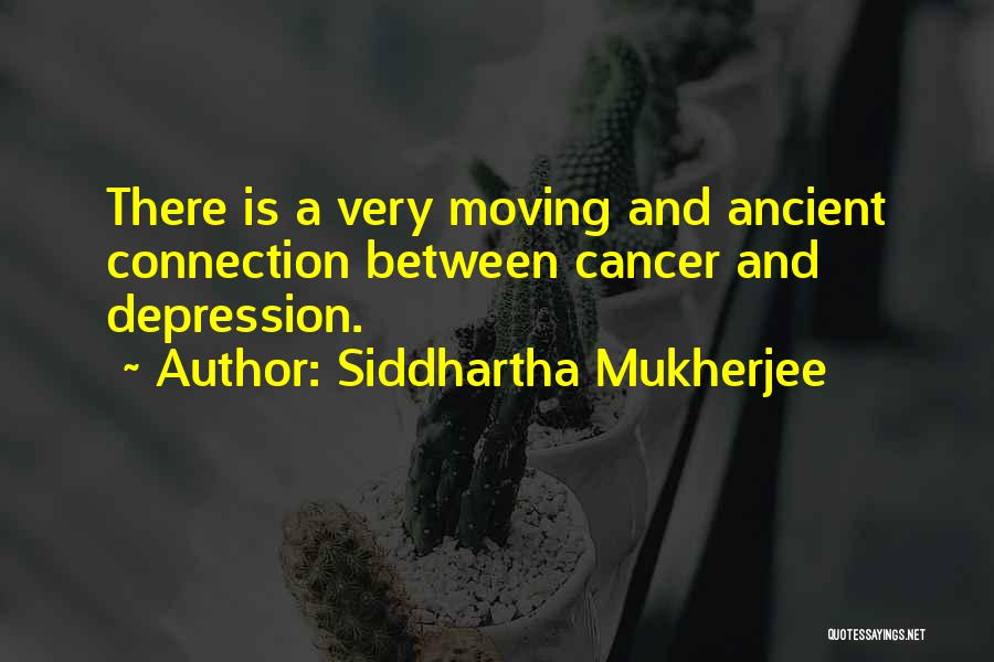 Siddhartha Mukherjee Quotes: There Is A Very Moving And Ancient Connection Between Cancer And Depression.